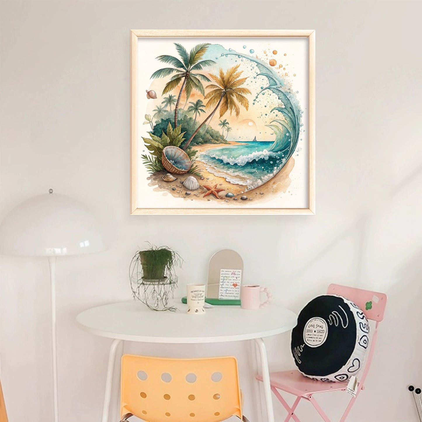 Beach Wave - Full 18CT Stamped Cross Stitch 30x30CM - Huacan