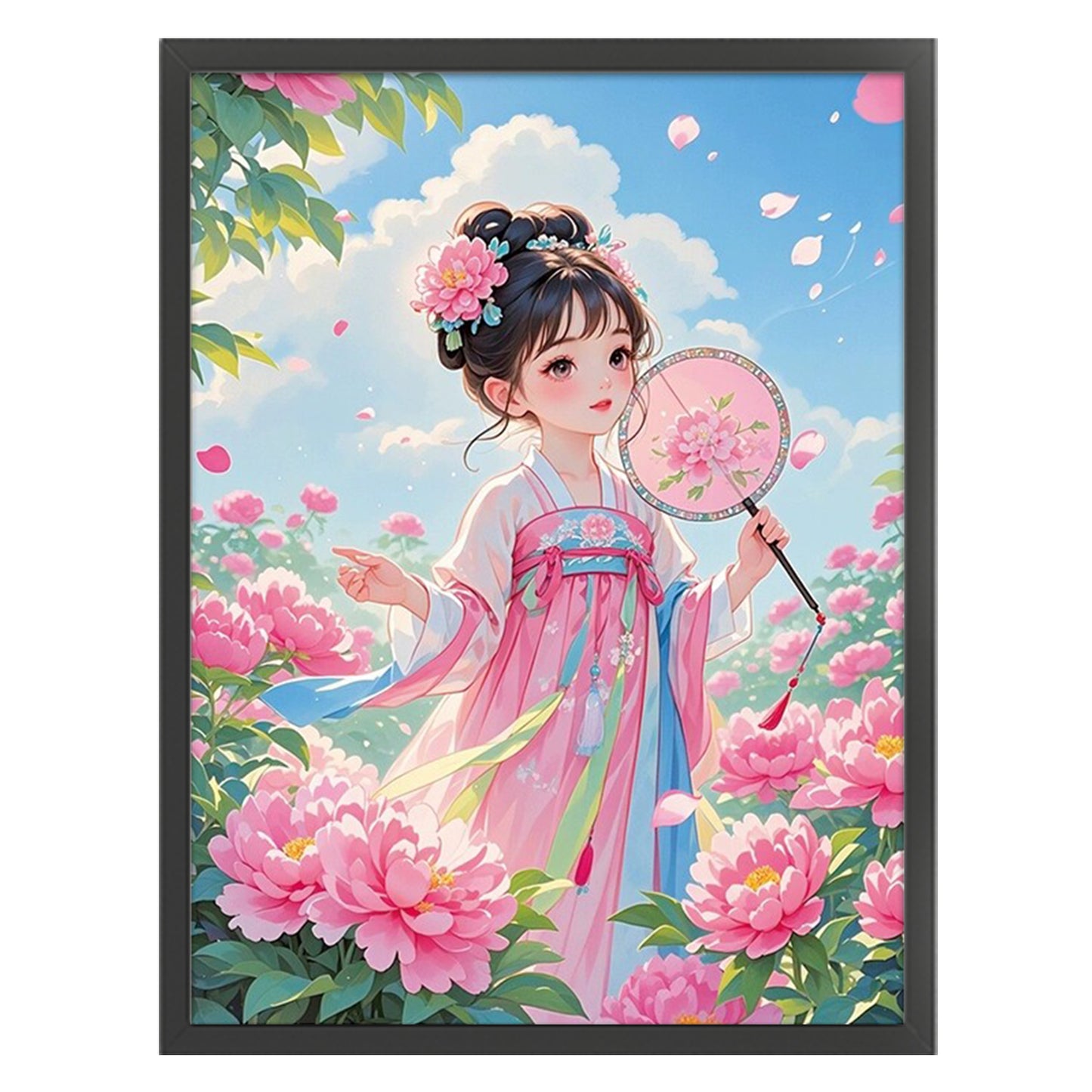 Ancient Style Floral Goddess - Full 11CT Stamped Cross Stitch 50x63CM - Mona Lisa