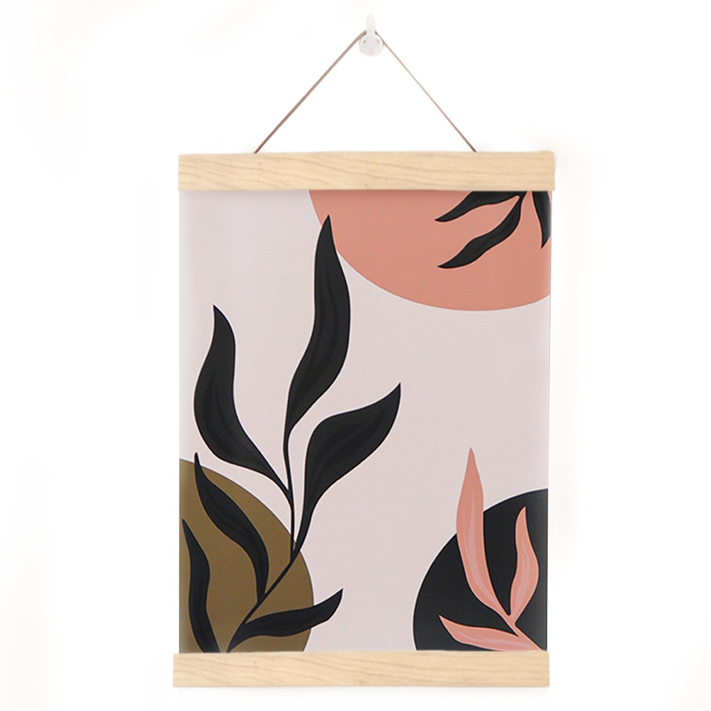 Wooden Magnetic Hanging Scroll Multi-Purpose Wall-Mounted Decorative Painting Rod Lightweight Art Work Print Hanging Holder For Canvas Paper Photo Picture (30CM White Wood)