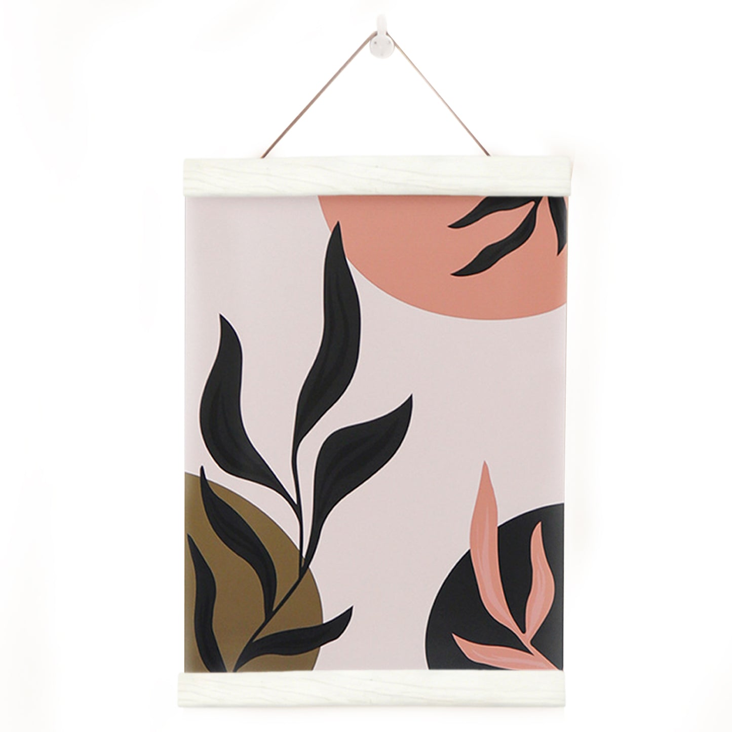 Wooden Magnetic Hanging Scroll Multi-Purpose Wall-Mounted Decorative Painting Rod Lightweight Art Work Print Hanging Holder For Canvas Paper Photo Picture (30CM White)