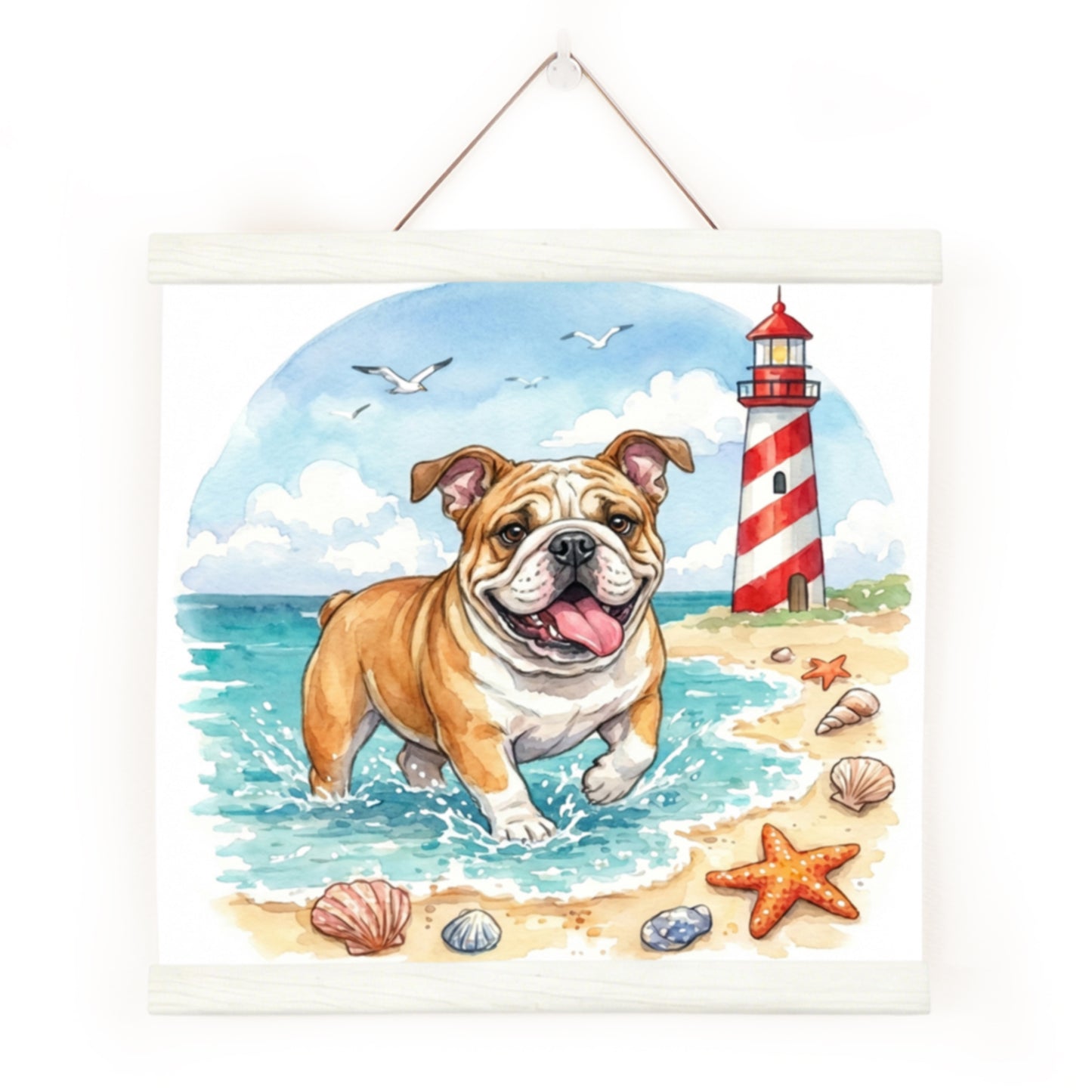 Wooden Magnetic Hanging Scroll Multi-Purpose Wall-Mounted Decorative Painting Rod Lightweight Art Work Print Hanging Holder For Canvas Paper Photo Picture (40CM White)