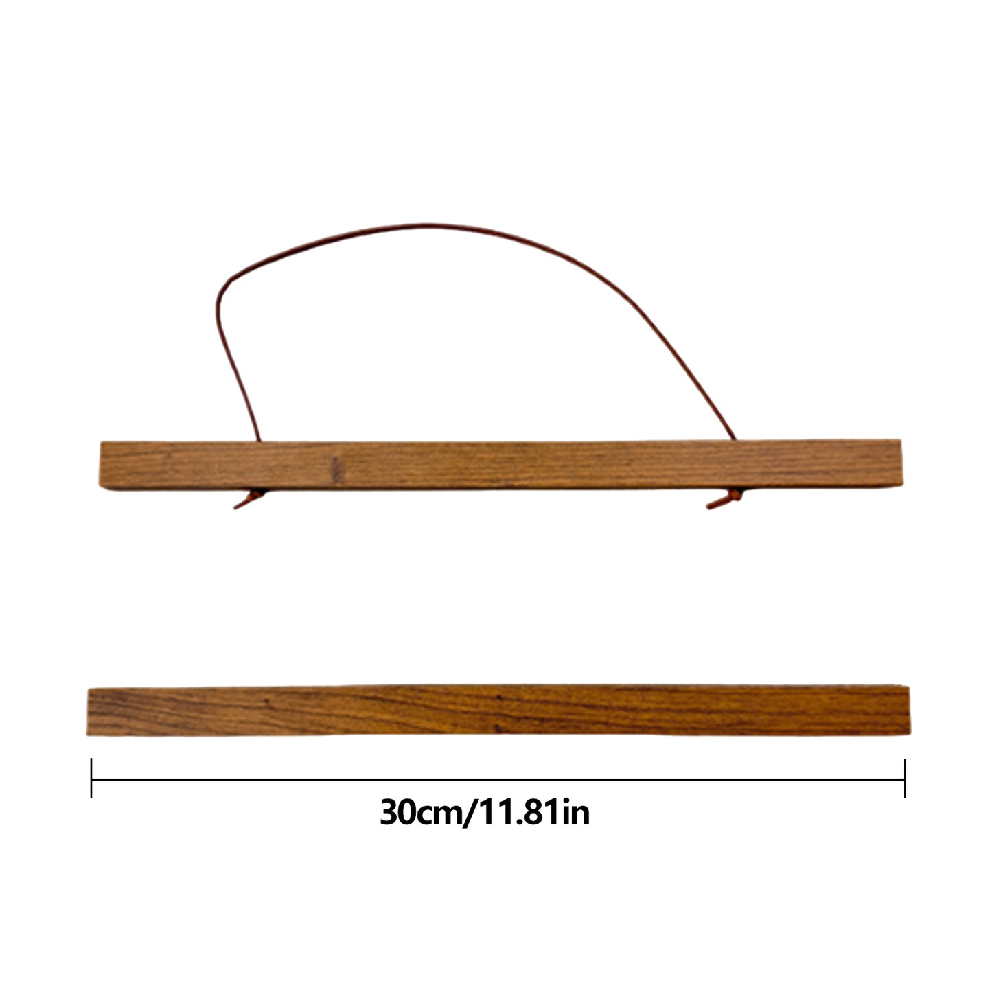 Wooden Magnetic Hanging Scroll Multi-Purpose Wall-Mounted Decorative Painting Rod Lightweight Art Work Print Hanging Holder For Canvas Paper Photo Picture (30CM Beech Wood)