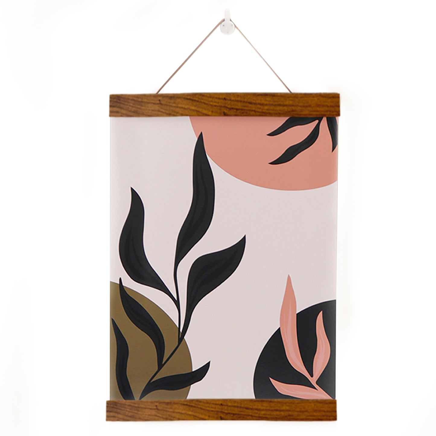 Wooden Magnetic Hanging Scroll Multi-Purpose Wall-Mounted Decorative Painting Rod Lightweight Art Work Print Hanging Holder For Canvas Paper Photo Picture (30CM Beech Wood)