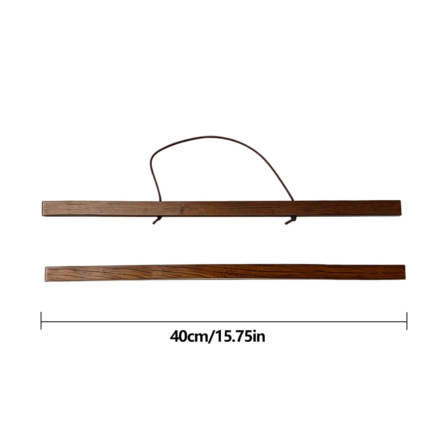 Wooden Magnetic Hanging Scroll Multi-Purpose Wall-Mounted Decorative Painting Rod Lightweight Art Work Print Hanging Holder For Canvas Paper Photo Picture (40CM Beech Wood)