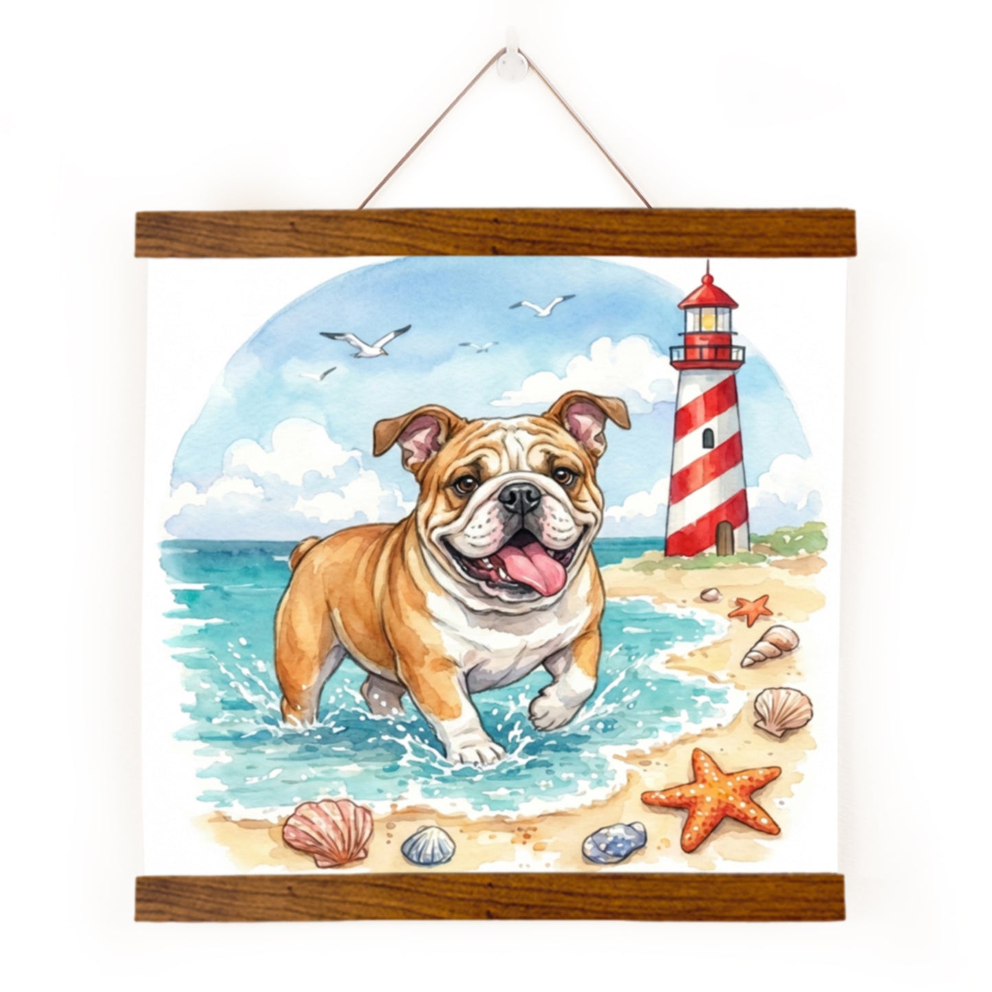 Wooden Magnetic Hanging Scroll Multi-Purpose Wall-Mounted Decorative Painting Rod Lightweight Art Work Print Hanging Holder For Canvas Paper Photo Picture (40CM Beech Wood)