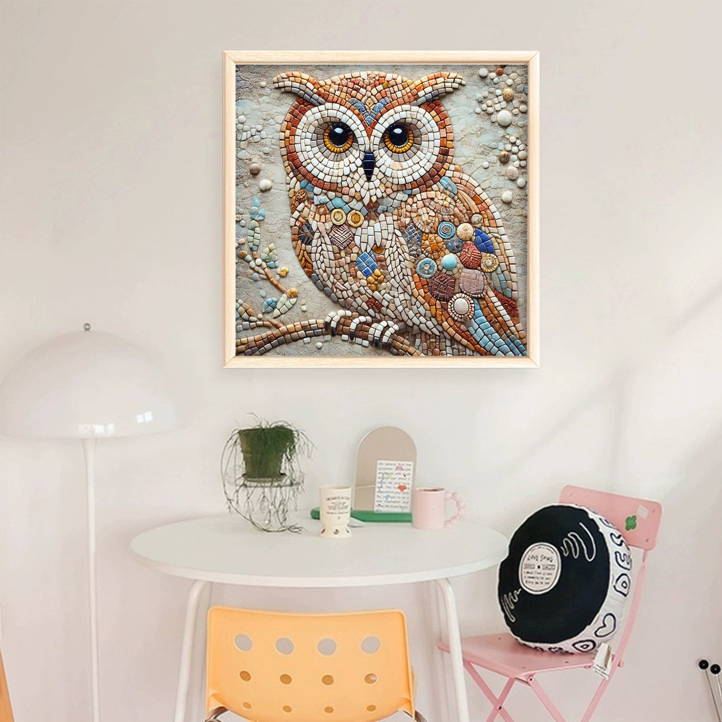 Owl - Full 11CT Stamped Cross Stitch 40x40CM - Yishu