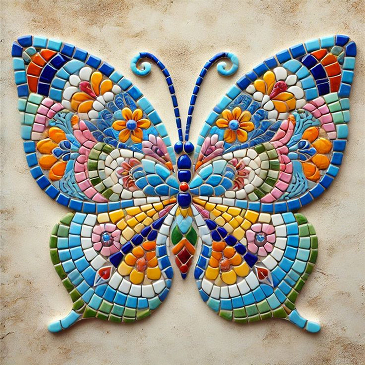 Butterfly - Full 11CT Stamped Cross Stitch 40x40CM - Yishu