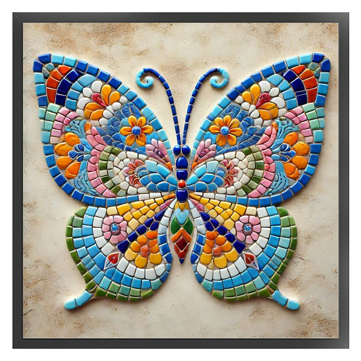 Butterfly - Full 11CT Stamped Cross Stitch 40x40CM - Yishu