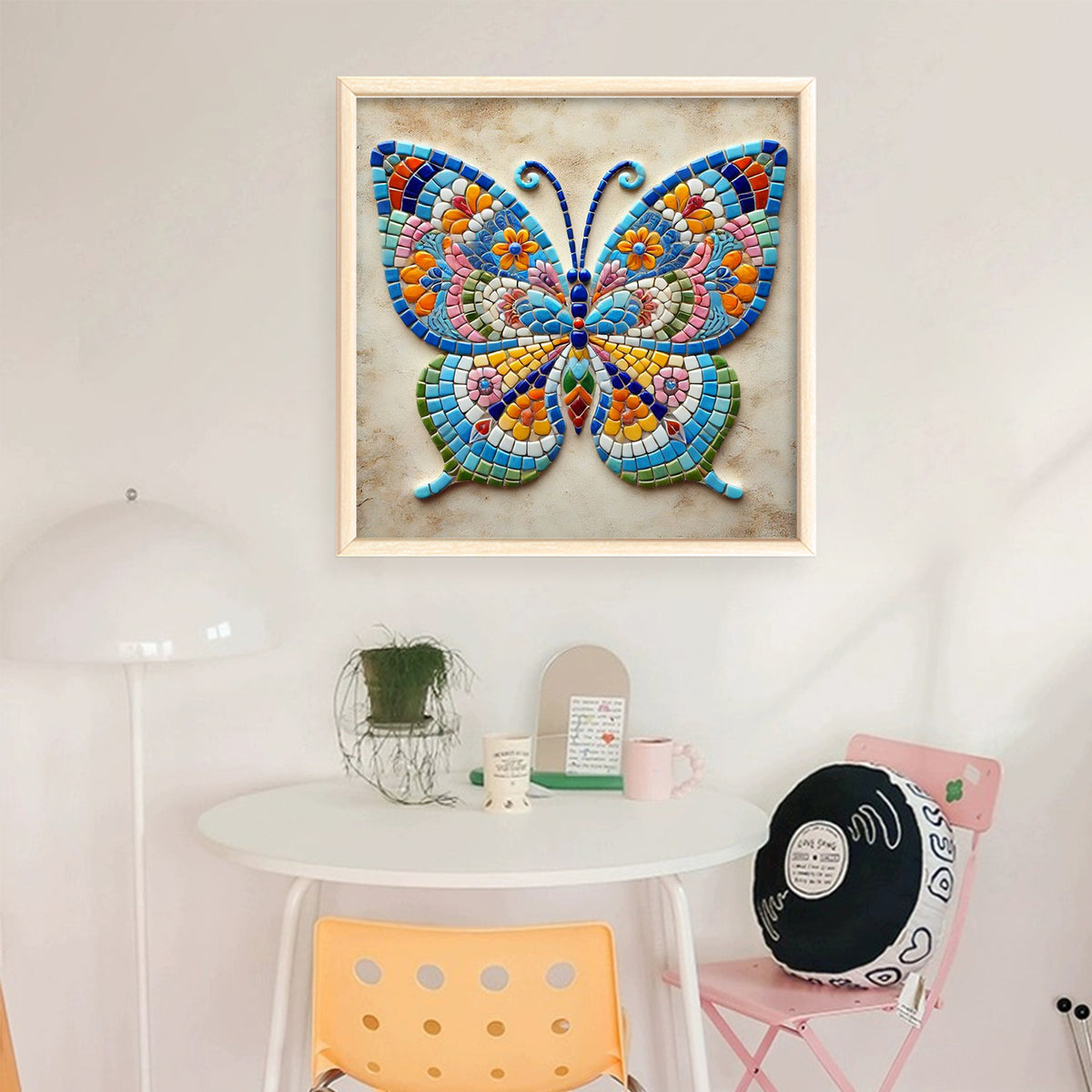 Butterfly - Full 11CT Stamped Cross Stitch 40x40CM - Yishu