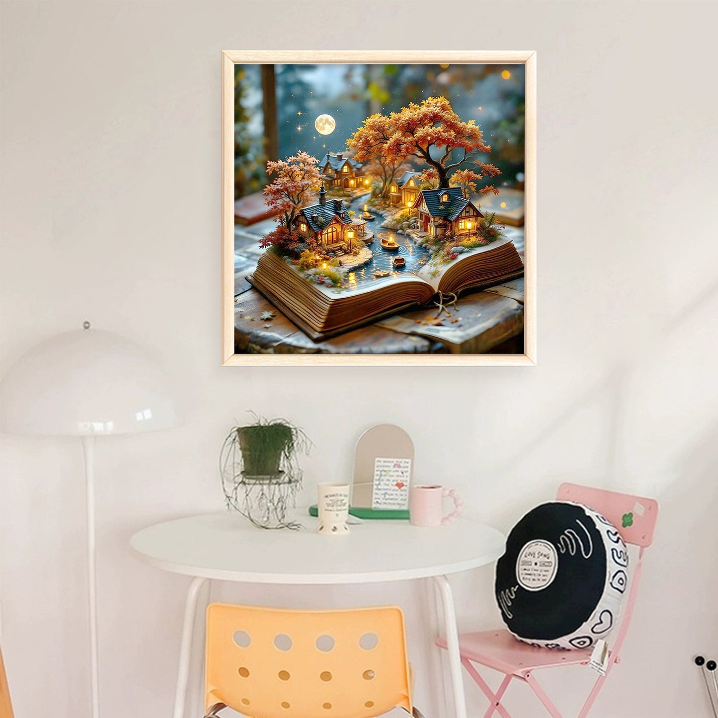 Autumn Village Book - Full 11CT Stamped Cross Stitch 45x45CM - Yishu
