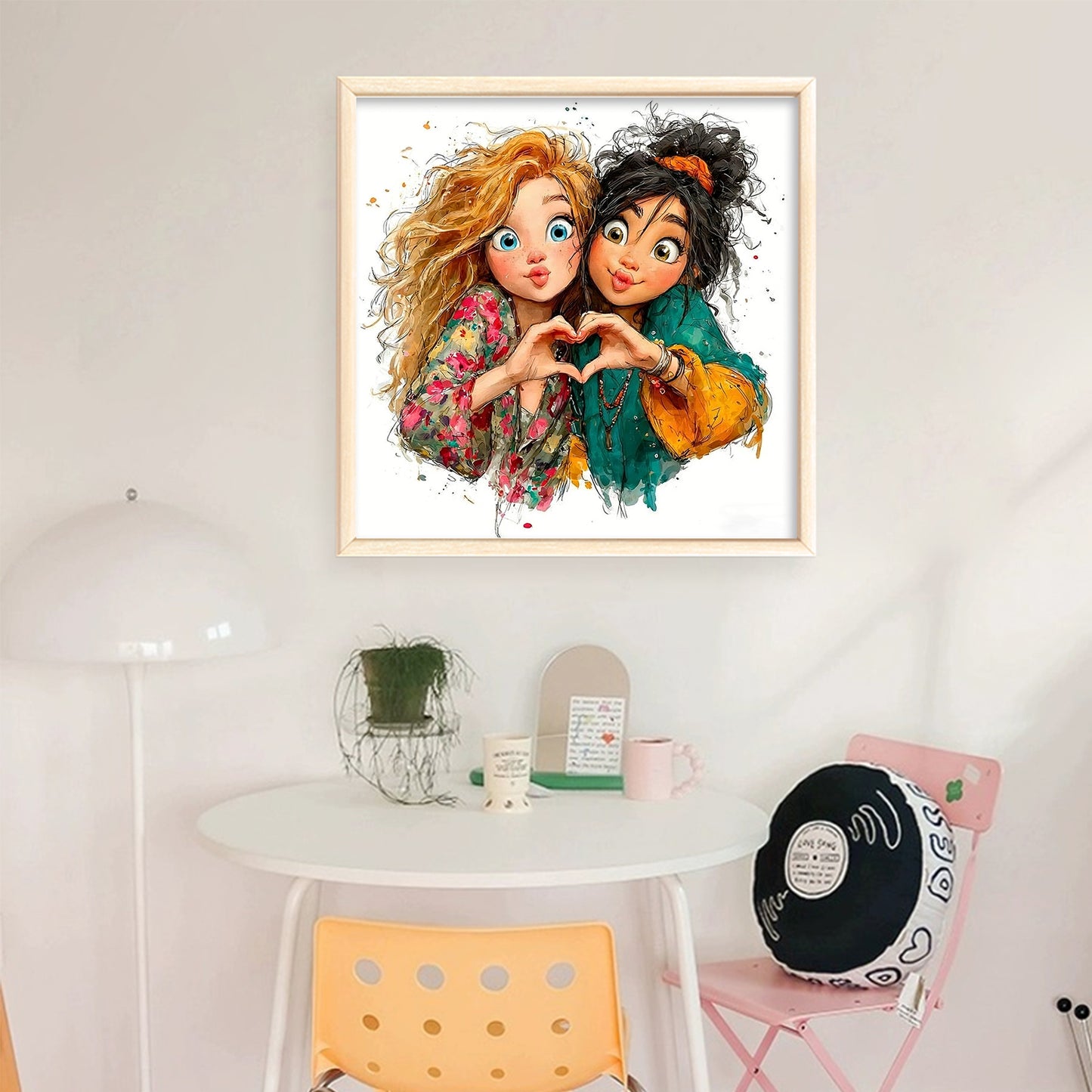 Best Friends - Full 11CT Stamped Cross Stitch 45x45CM - Yishu