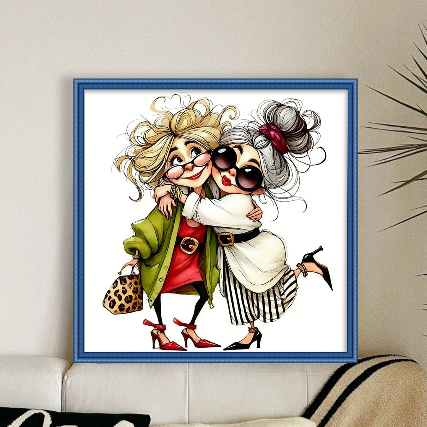Gnome Friends - Full 11CT Stamped Cross Stitch 45x45CM - Yishu