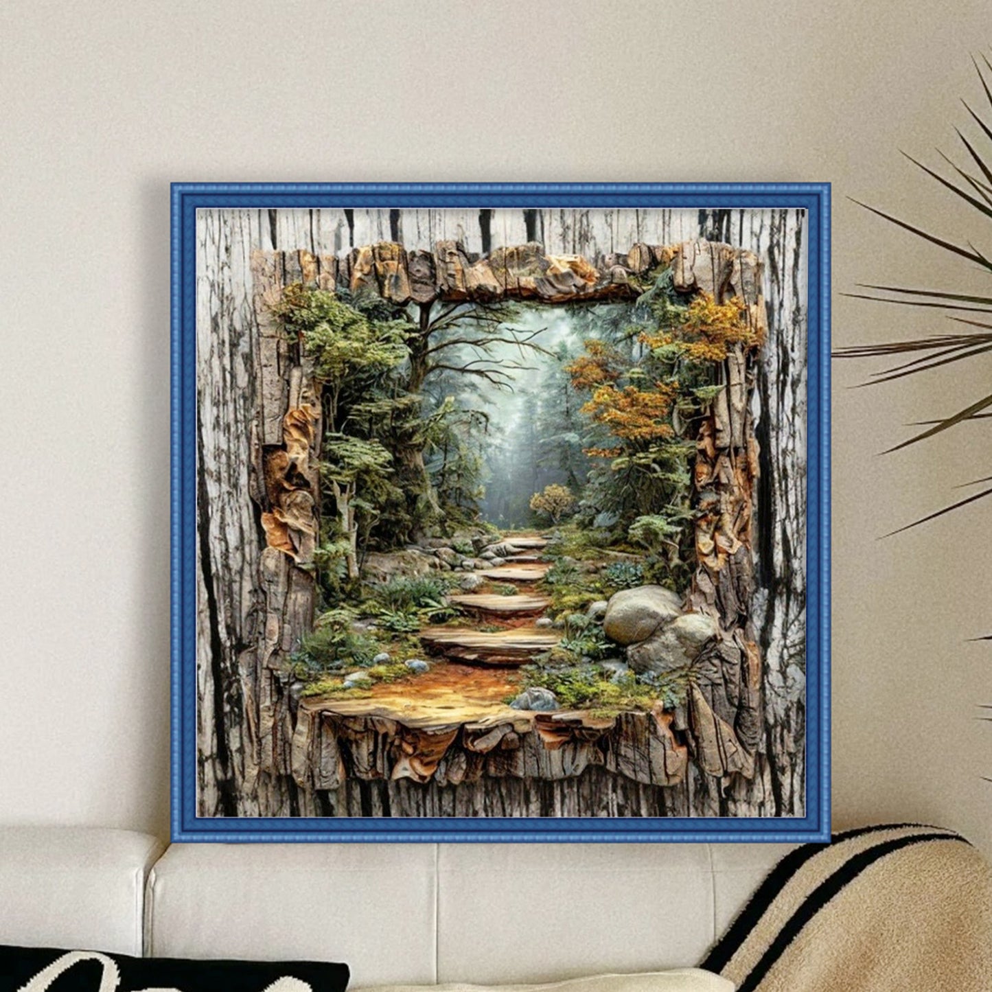 Forest Path - Full 11CT Stamped Cross Stitch 45x45CM - Yishu