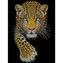 Load image into Gallery viewer, DIY Pearl Painting Kit 30x40CM Leopard Framed Handmade Pearl Material Art Set Room Wall Decoration
