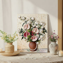 Load image into Gallery viewer, DIY Pearl Painting Kit 30x40CM Earthenware Jars And Vases Framed Handmade Pearl Material Art Set Room Wall Decoration
