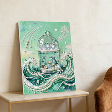 Load image into Gallery viewer, DIY Pearl Painting Kit 30x40CM Ocean Wave Crystal Box Framed Handmade Pearl Material Art Set Room Wall Decoration
