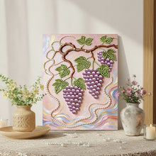 Load image into Gallery viewer, DIY Pearl Painting Kit 30x40CM Grape Framed Handmade Pearl Material Art Set Room Wall Decoration
