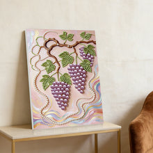 Load image into Gallery viewer, DIY Pearl Painting Kit 30x40CM Grape Framed Handmade Pearl Material Art Set Room Wall Decoration
