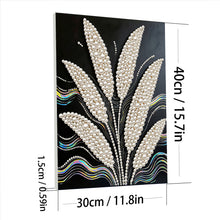 Load image into Gallery viewer, DIY Pearl Painting Kit 30x40CM Wheat Ears Framed Handmade Pearl Material Art Set Room Wall Decoration
