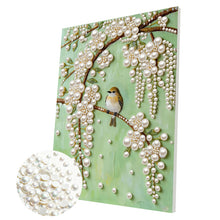 Load image into Gallery viewer, DIY Pearl Painting Kit 30x40CM Tree Branch Bird Framed Handmade Pearl Material Art Set Room Wall Decoration

