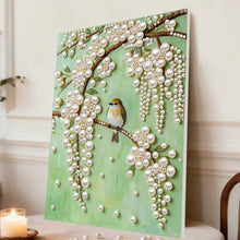 Load image into Gallery viewer, DIY Pearl Painting Kit 30x40CM Tree Branch Bird Framed Handmade Pearl Material Art Set Room Wall Decoration

