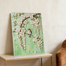 Load image into Gallery viewer, DIY Pearl Painting Kit 30x40CM Tree Branch Bird Framed Handmade Pearl Material Art Set Room Wall Decoration
