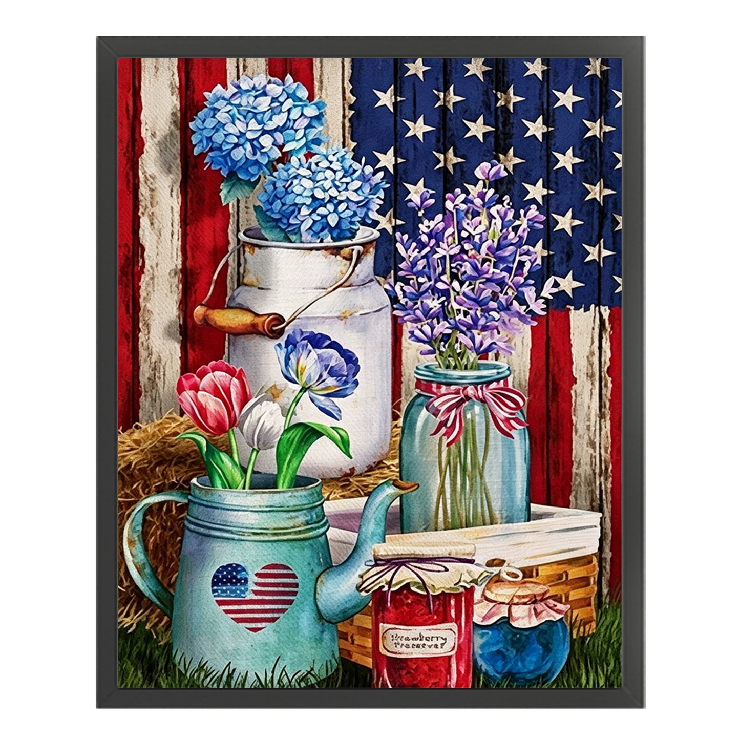 Independence Day - Full 11CT Stamped Cross Stitch 40x50CM - Yishu