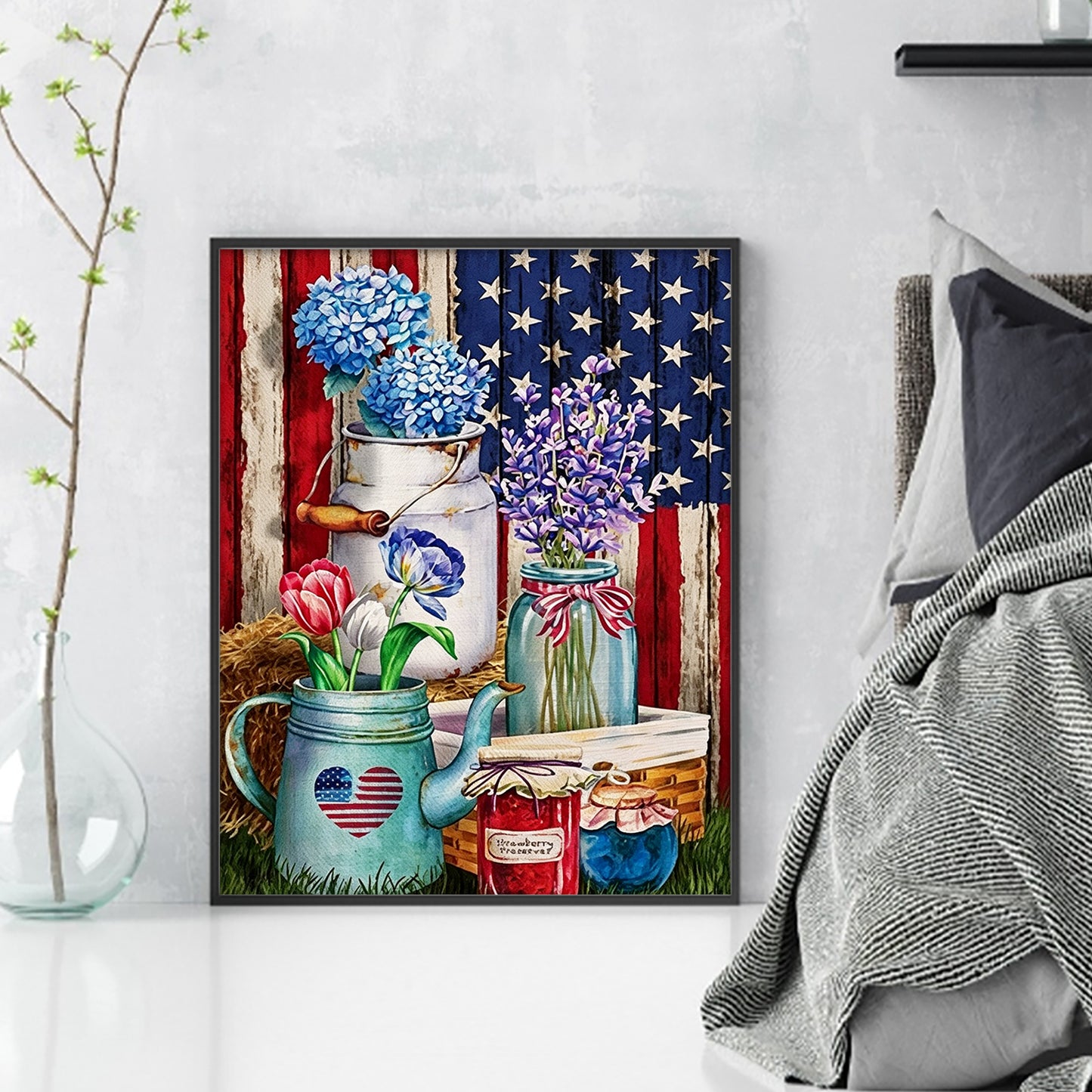 Independence Day - Full 11CT Stamped Cross Stitch 40x50CM - Yishu