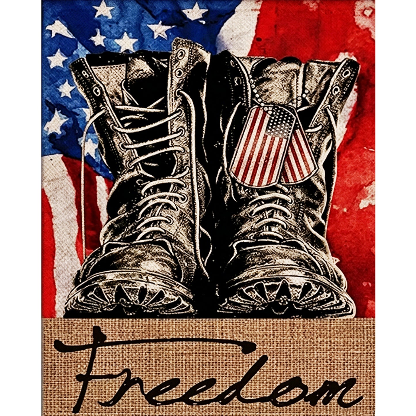 Independence Day - Full 11CT Stamped Cross Stitch 40x50CM - Yishu