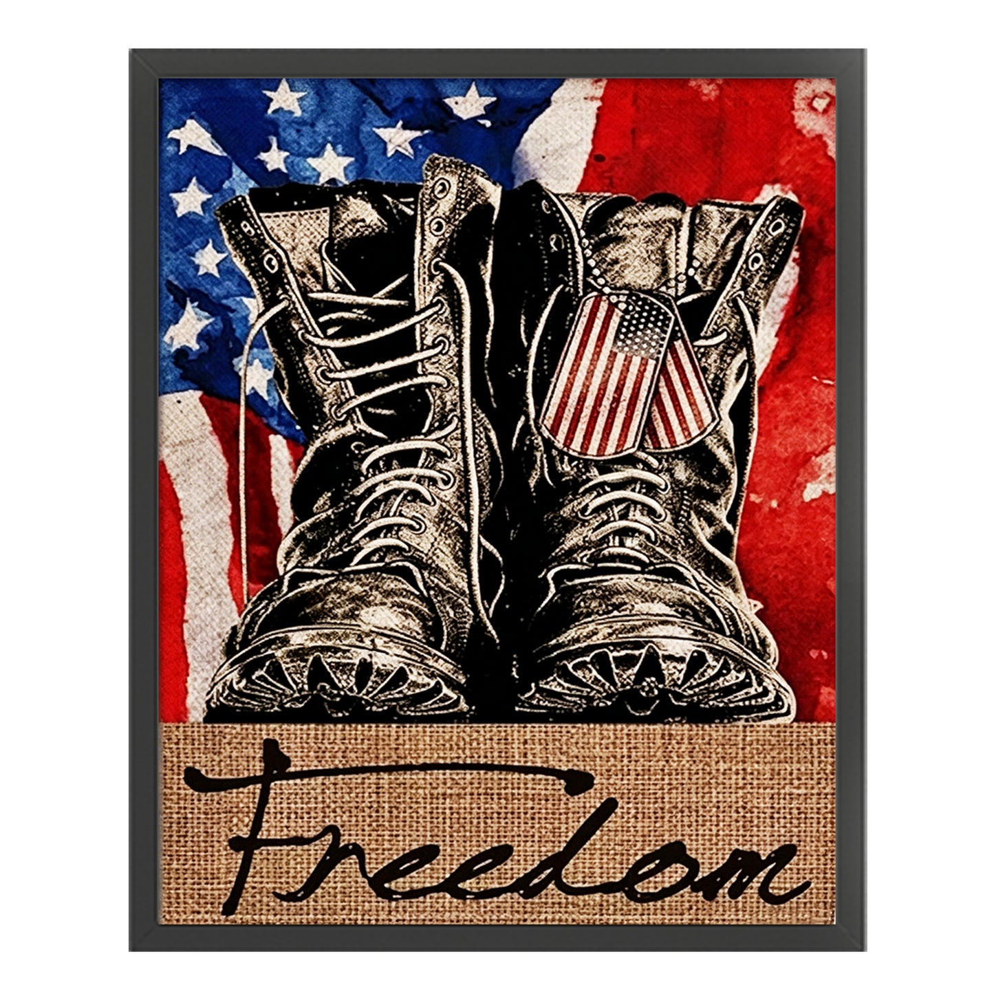 Independence Day - Full 11CT Stamped Cross Stitch 40x50CM - Yishu