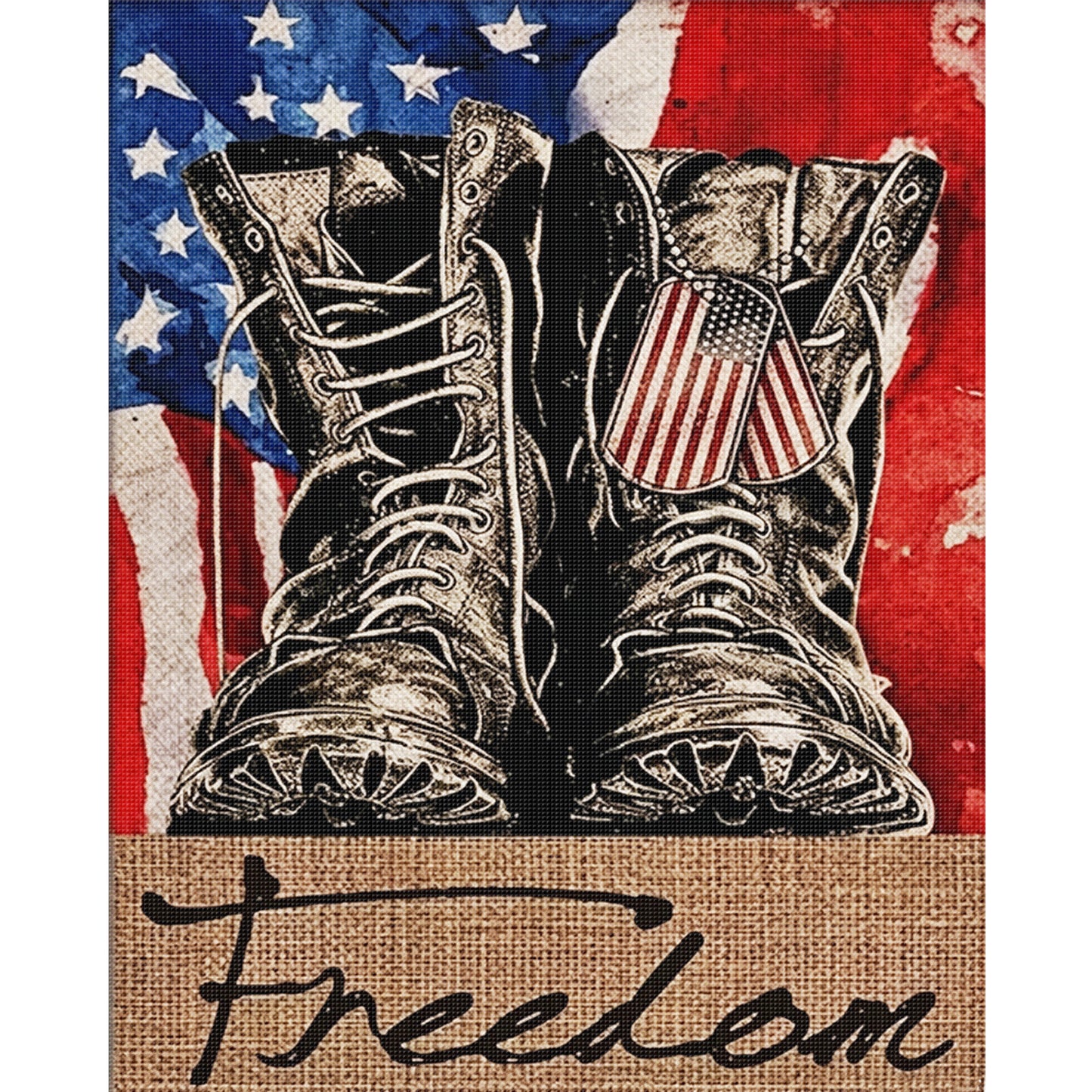 Independence Day - Full 11CT Stamped Cross Stitch 40x50CM - Yishu