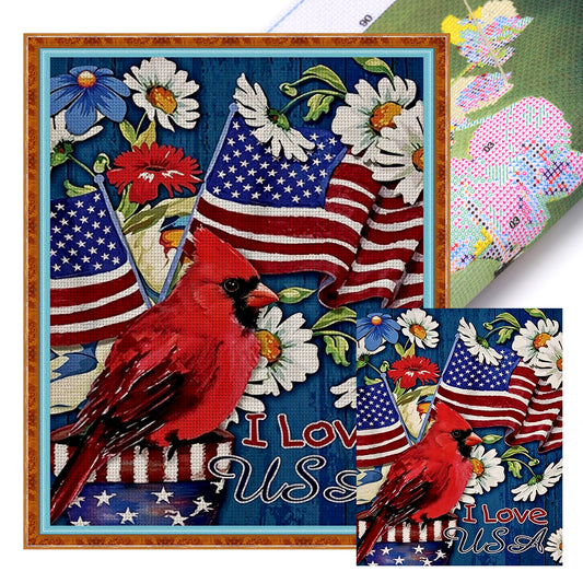 Independence Day - Full 11CT Stamped Cross Stitch 40x50CM - Yishu