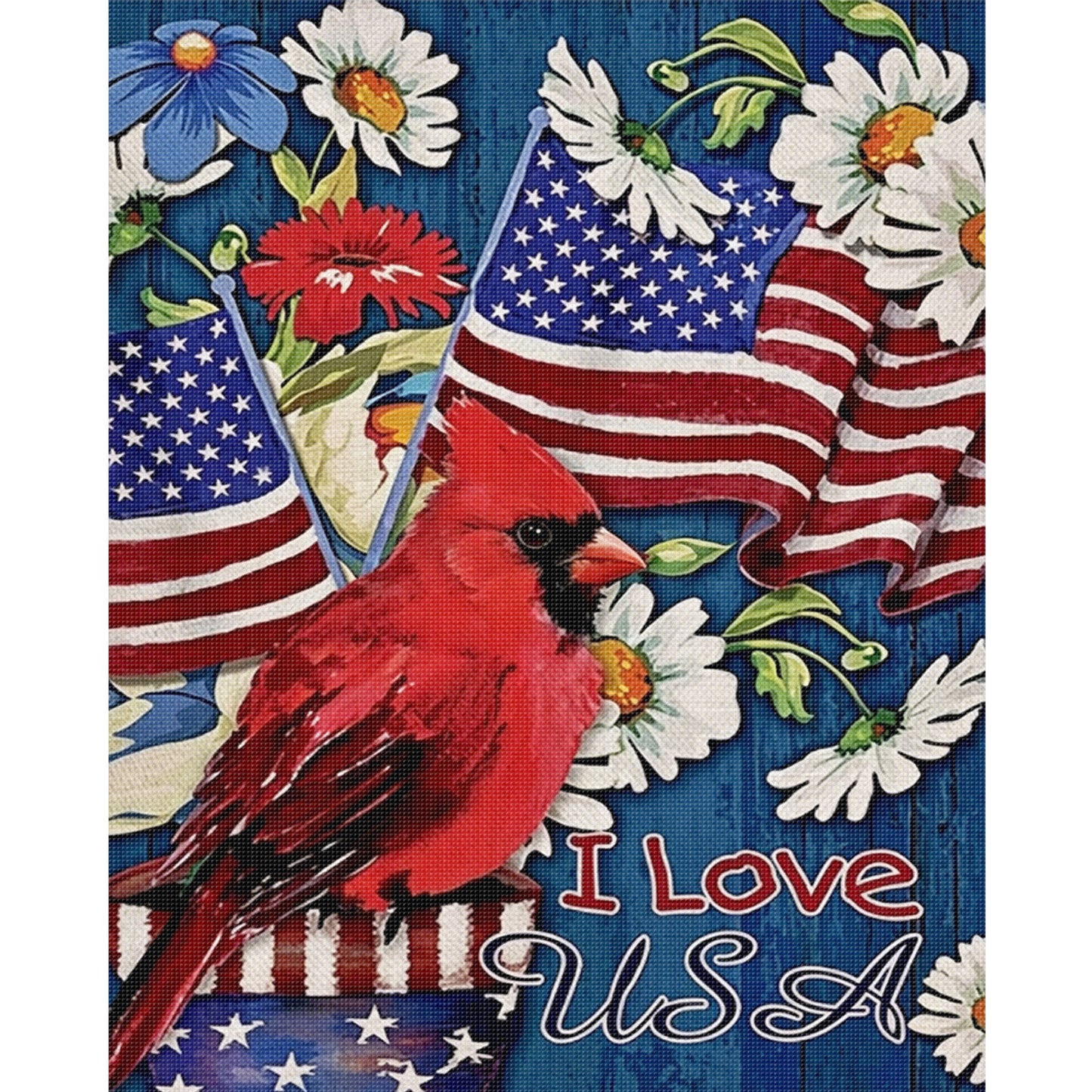 Independence Day - Full 11CT Stamped Cross Stitch 40x50CM - Yishu