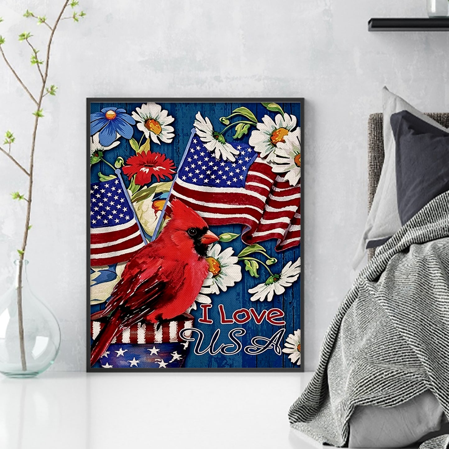 Independence Day - Full 11CT Stamped Cross Stitch 40x50CM - Yishu