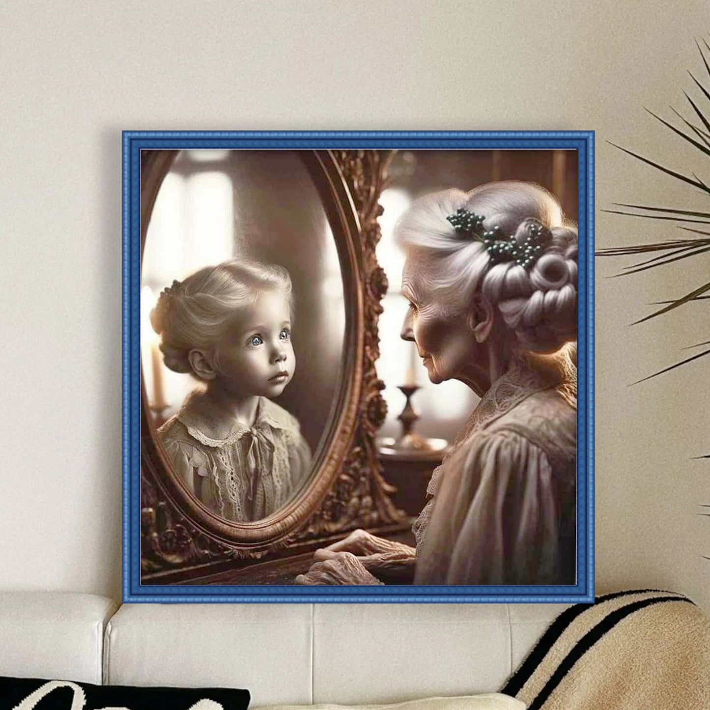 Mirror Of Time - Full 11CT Counted Cross Stitch 45x45CM - Yishu