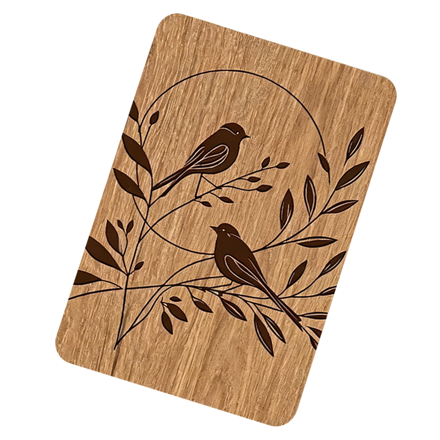 Wooden Needle Box Built-in Strong Magnet Needles Storage Holder with Lid Pin Organizer for Quilters Sewers Craft Supplies Gift (Bird)