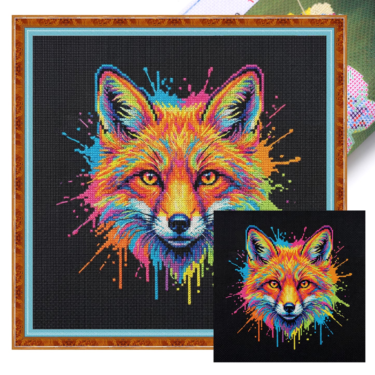 Vulpine - Full 14CT Stamped Cross Stitch 30x30CM - Huacan