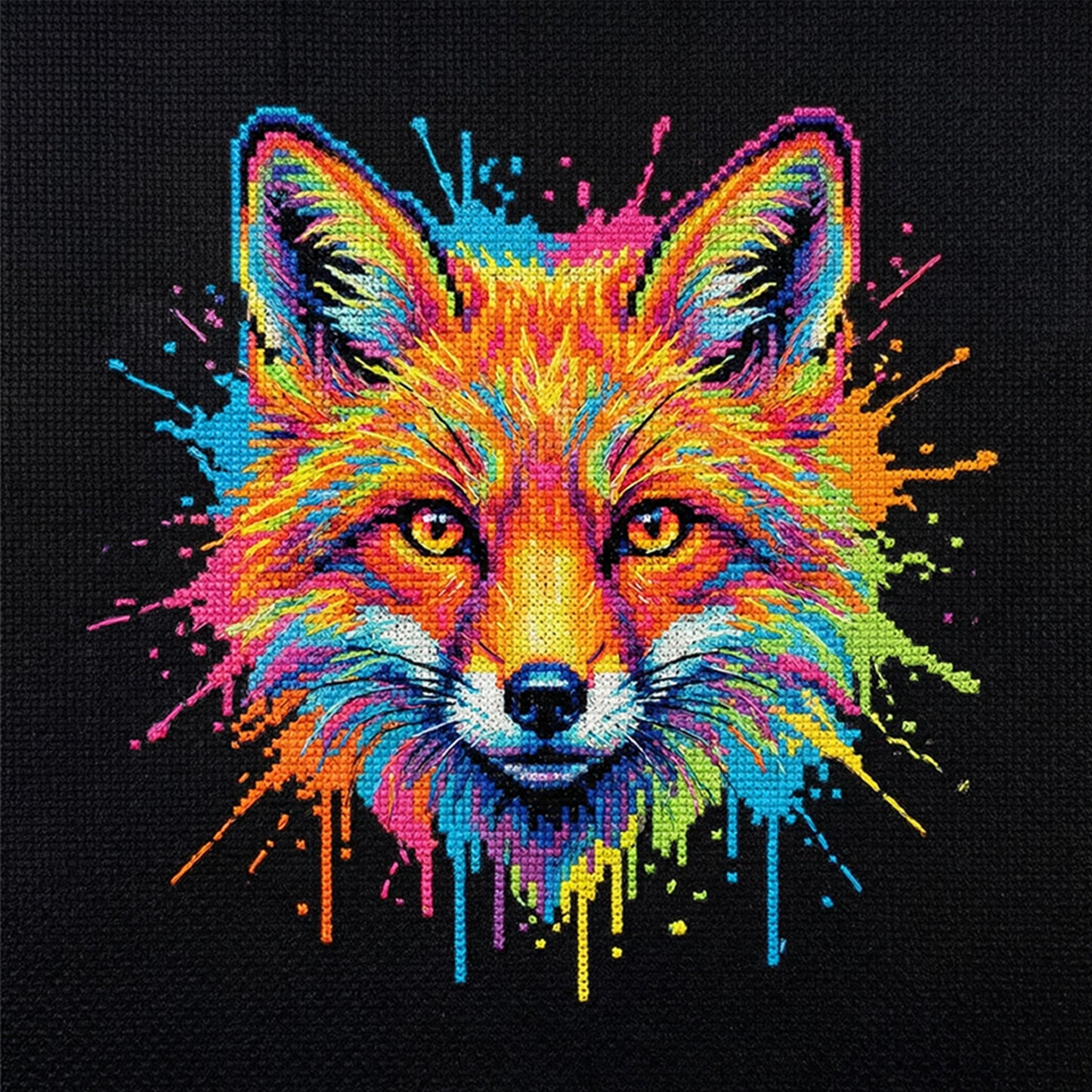 Vulpine - Full 14CT Stamped Cross Stitch 30x30CM - Huacan