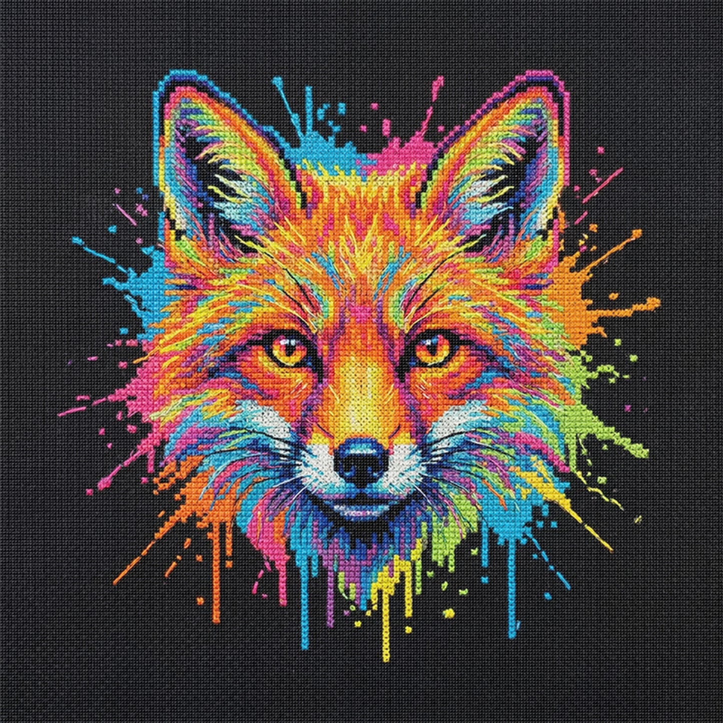 Vulpine - Full 14CT Stamped Cross Stitch 30x30CM - Huacan