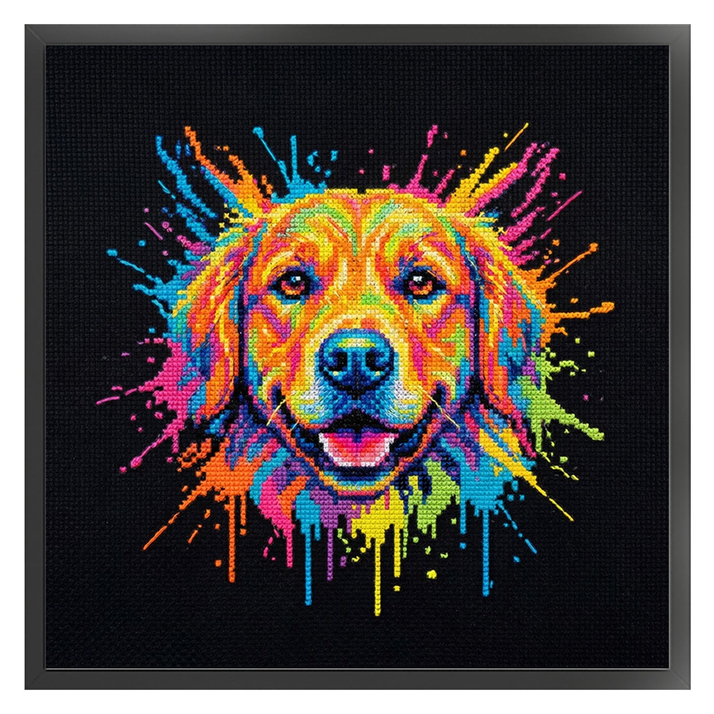 Dog - Full 14CT Stamped Cross Stitch 30x30CM - Huacan