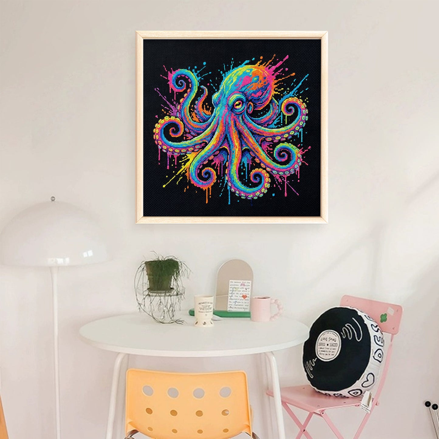 Octopus - Full 14CT Stamped Cross Stitch 30x30CM - Huacan