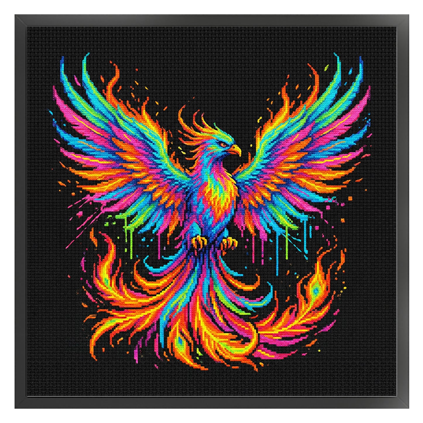 Phoenix - Full 14CT Stamped Cross Stitch 30x30CM - Huacan