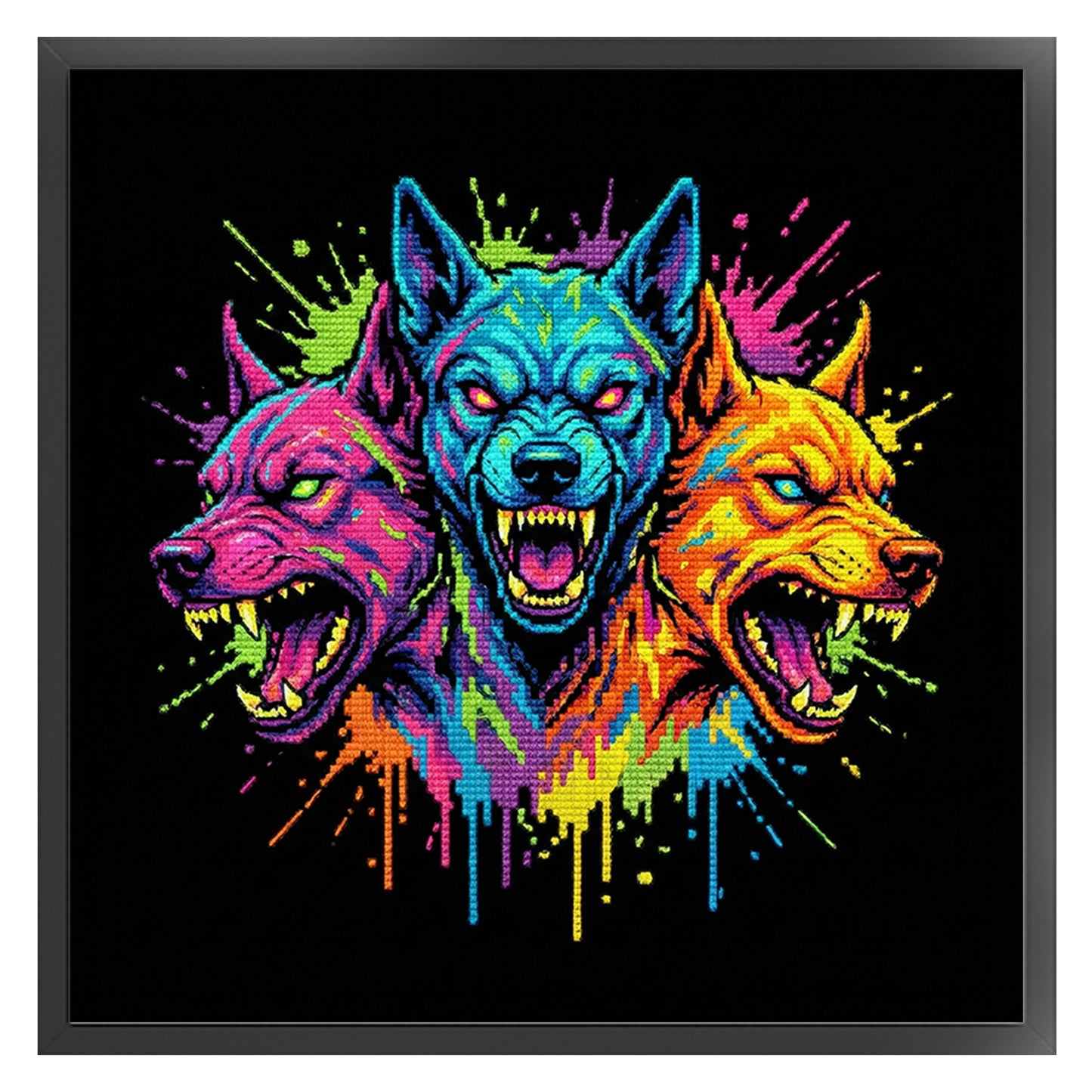 Cerberus - Full 14CT Stamped Cross Stitch 30x30CM - Huacan