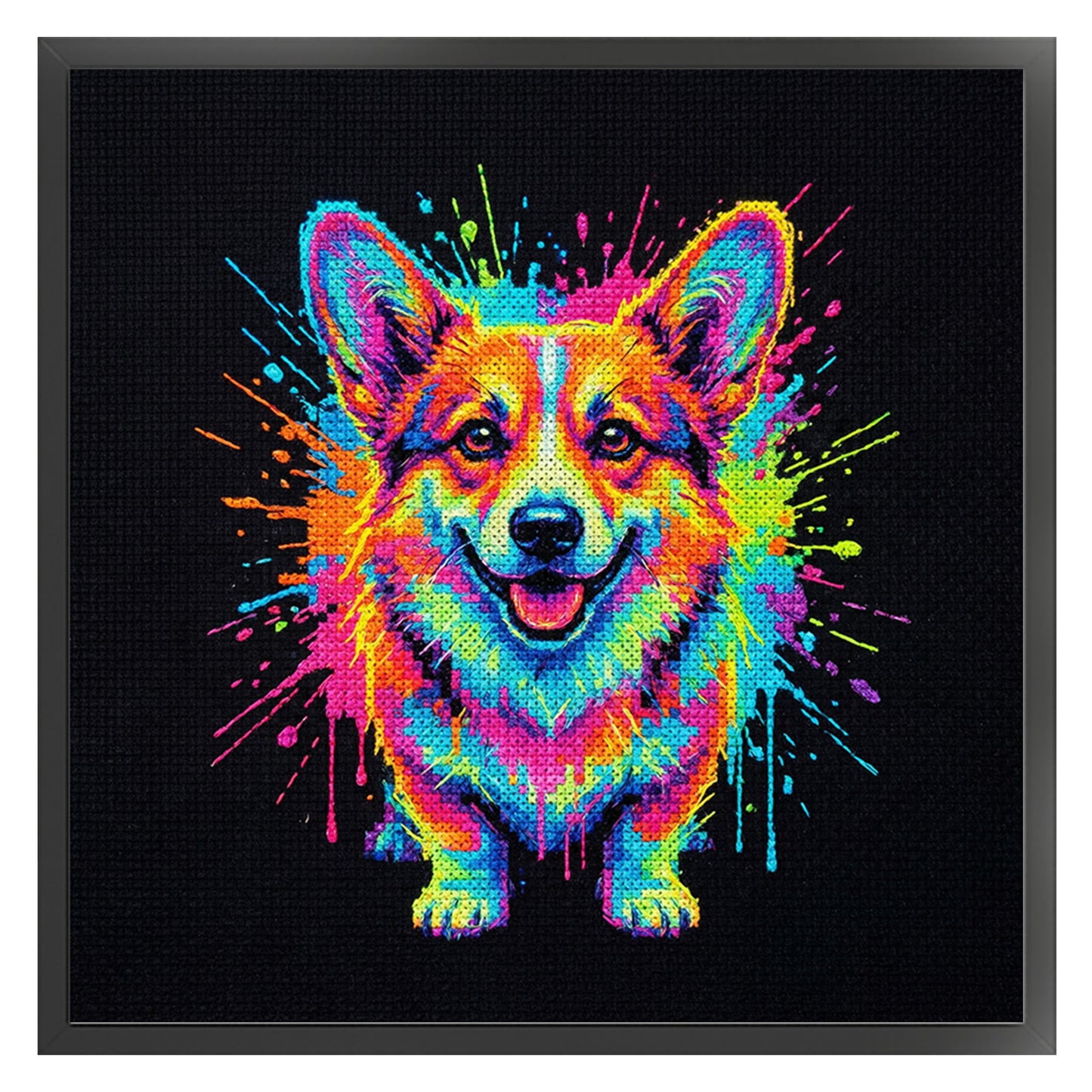 Corgi - Full 14CT Stamped Cross Stitch 30x30CM - Huacan