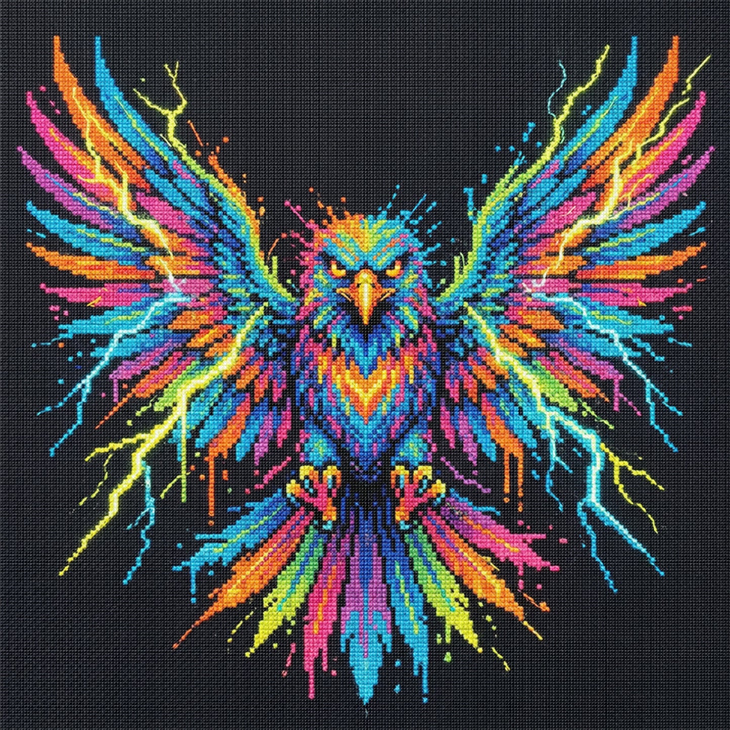 Eagle - Full 14CT Stamped Cross Stitch 30x30CM - Huacan