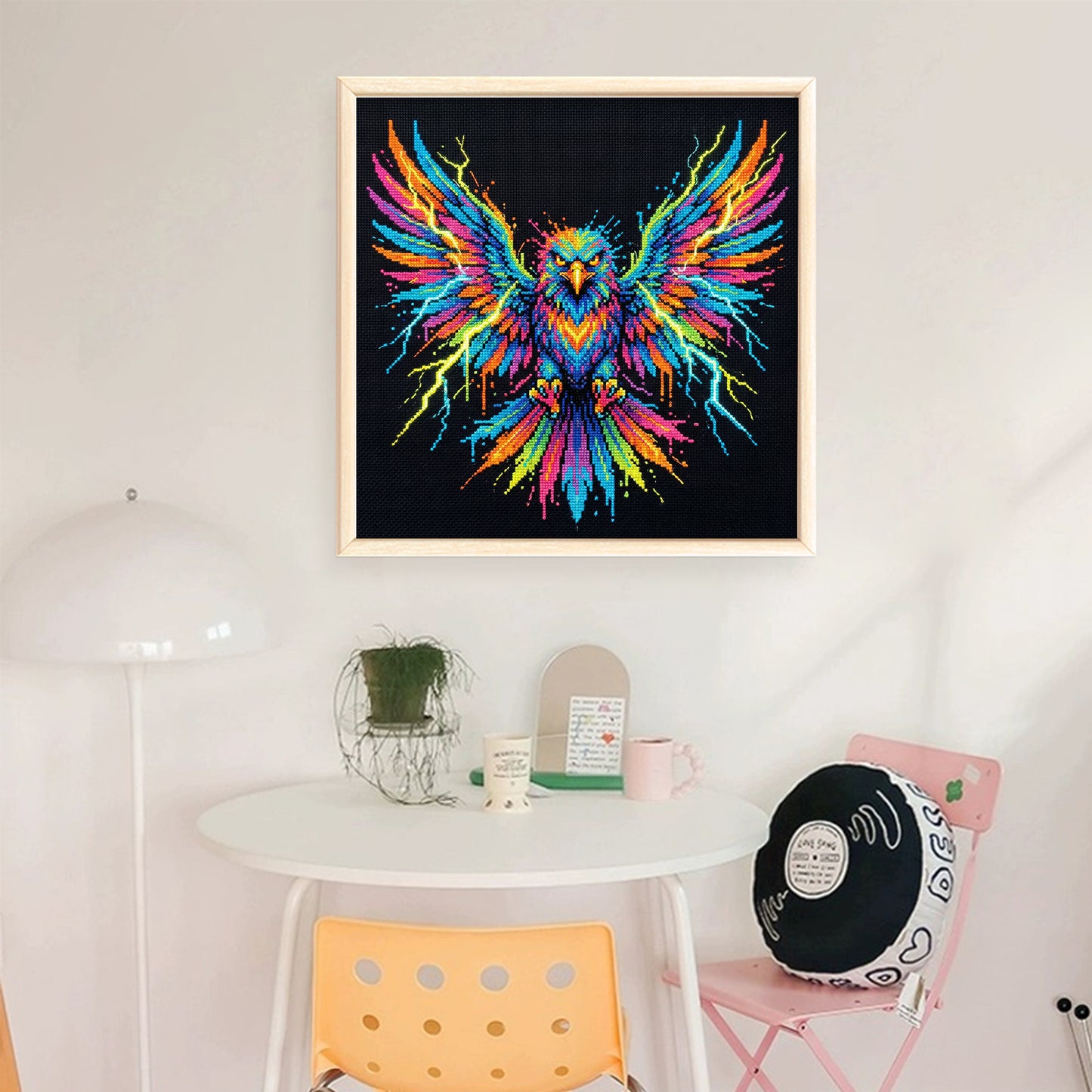Eagle - Full 14CT Stamped Cross Stitch 30x30CM - Huacan