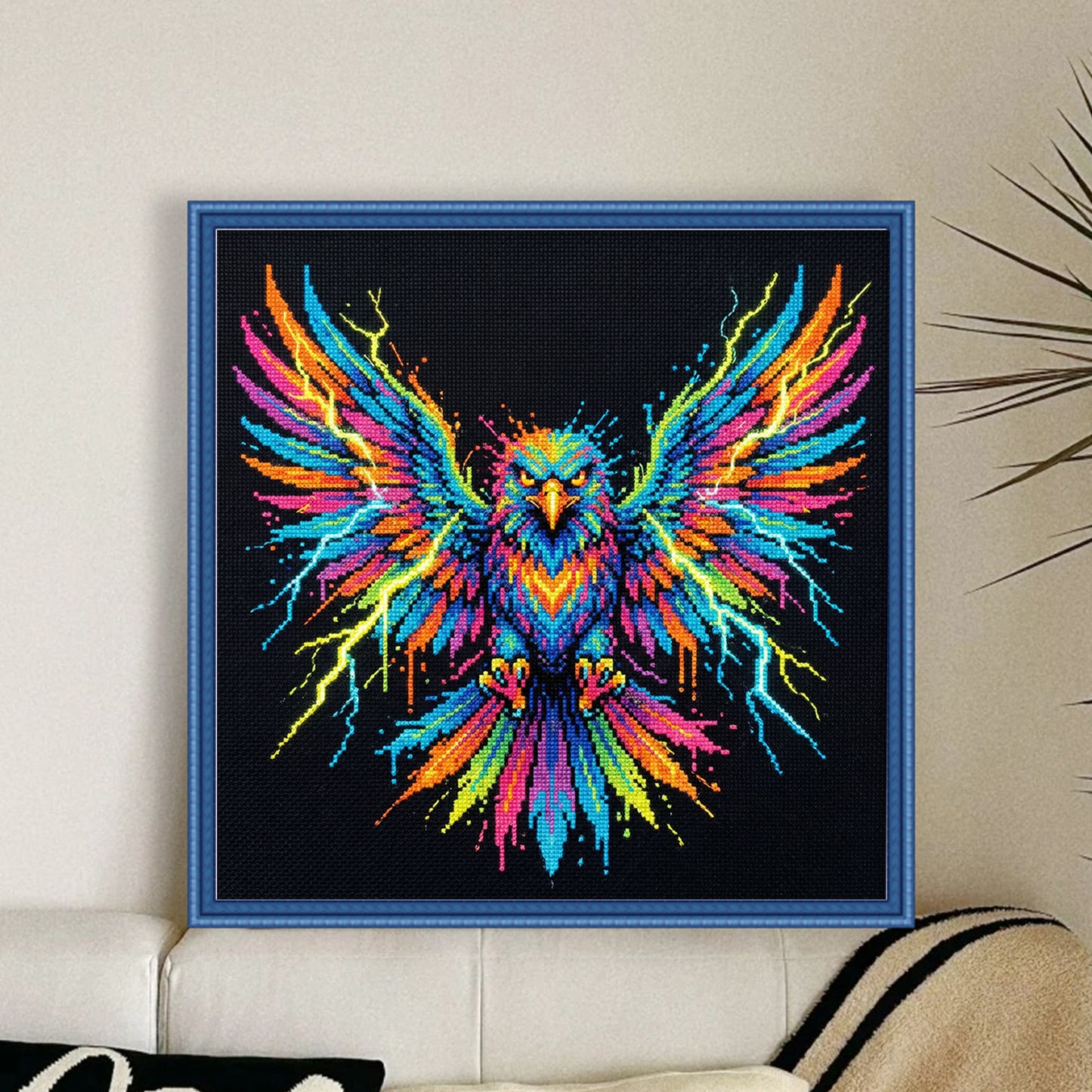 Eagle - Full 14CT Stamped Cross Stitch 30x30CM - Huacan