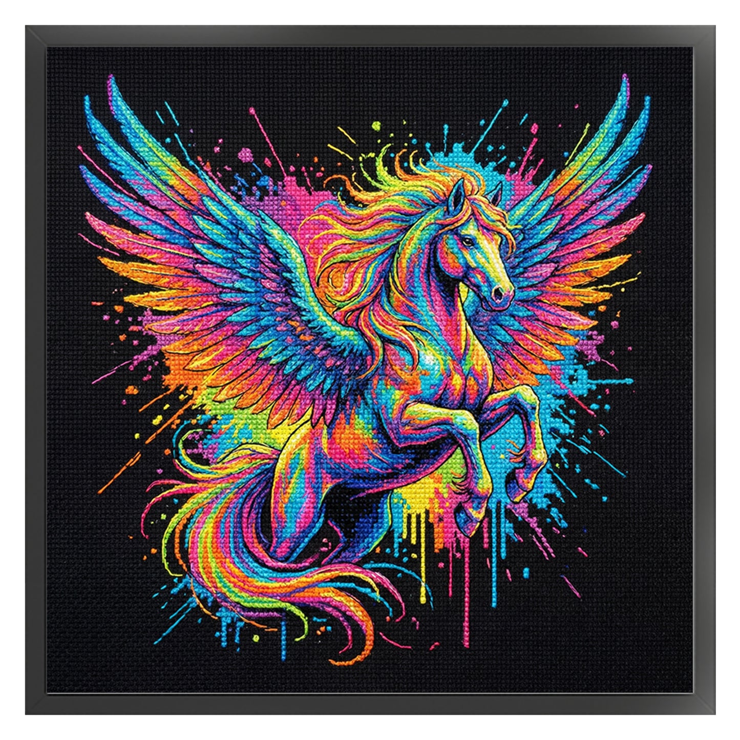 Colorful Splash Phoenix - Full 14CT Counted Cross Stitch 30x30CM - Yishu
