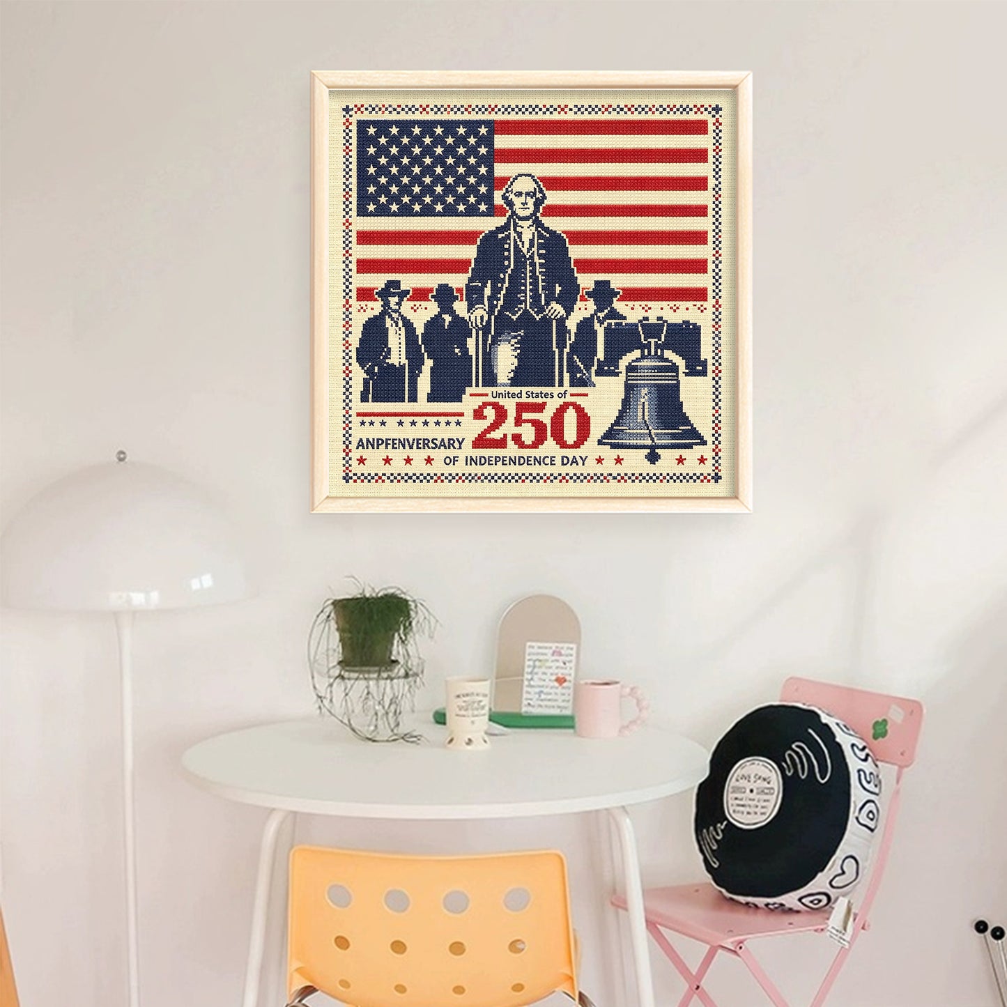Independence Day - Full 18CT Stamped Cross Stitch 30x30CM - Huacan