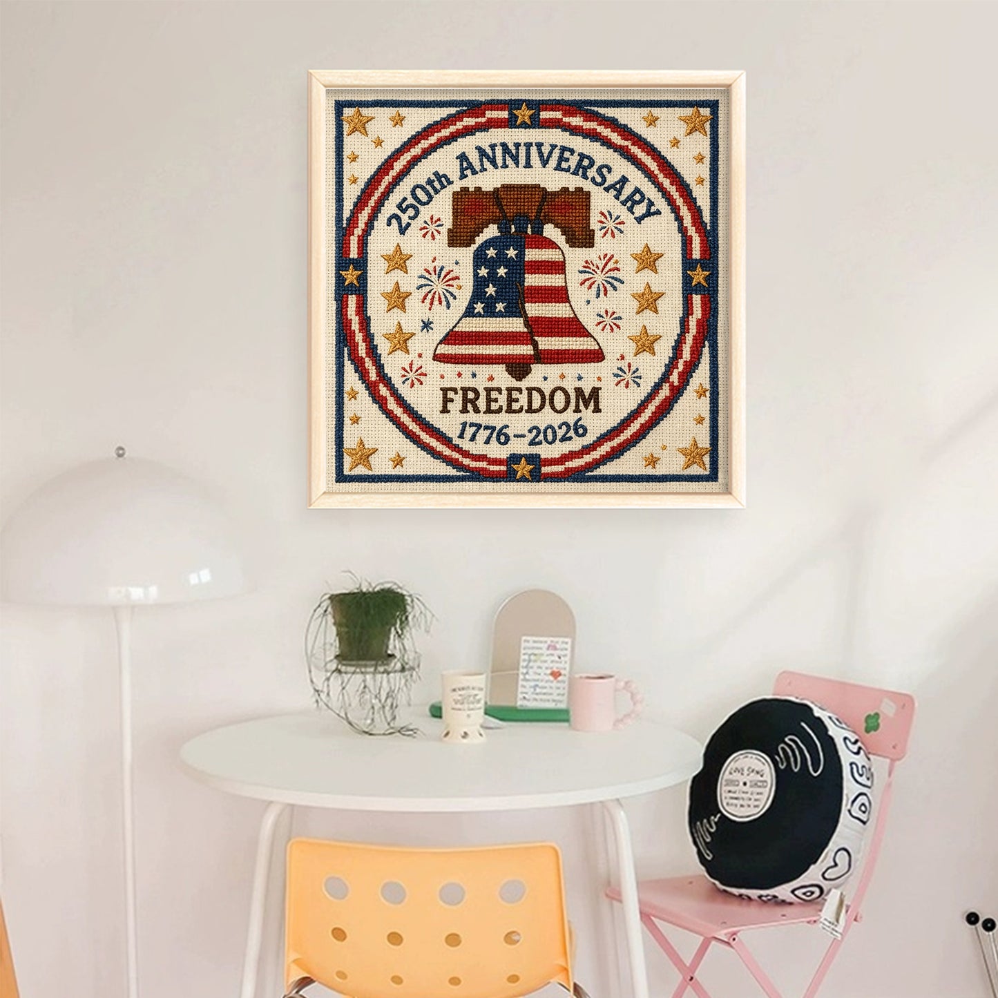 Independence Day - Full 18CT Stamped Cross Stitch 30x30CM - Huacan